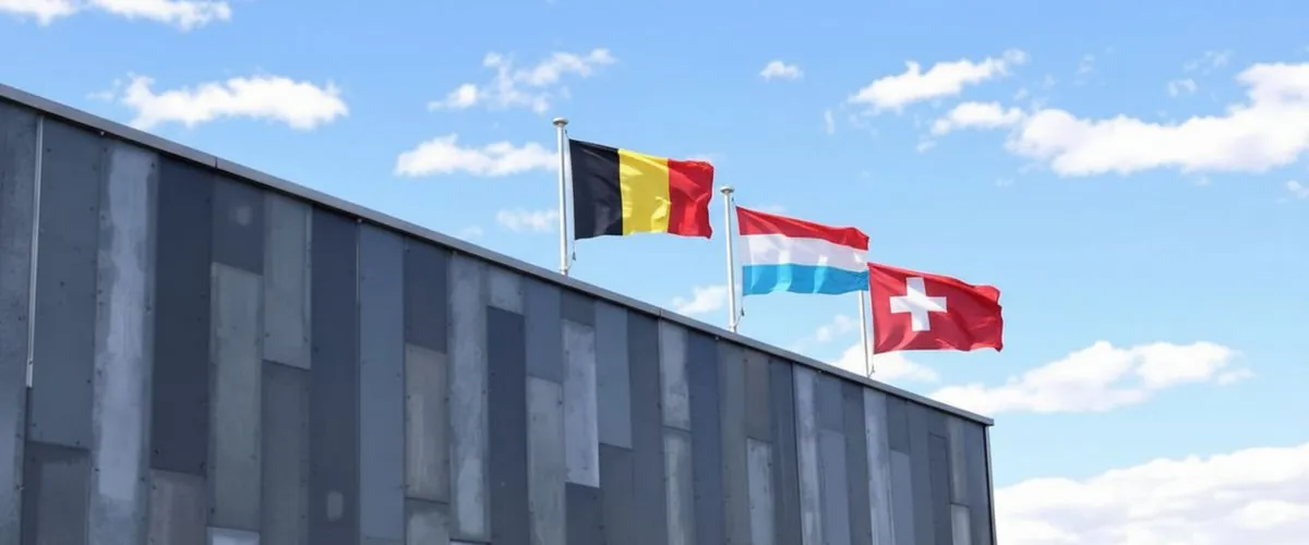 Drapeau Belgique Luxembourg et Suisse